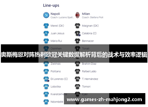 奥斯梅恩对阵热刺欧冠关键数据解析背后的战术与效率逻辑 奥斯梅恩对阵热刺欧冠关键数据解析背后的战术与效率逻辑